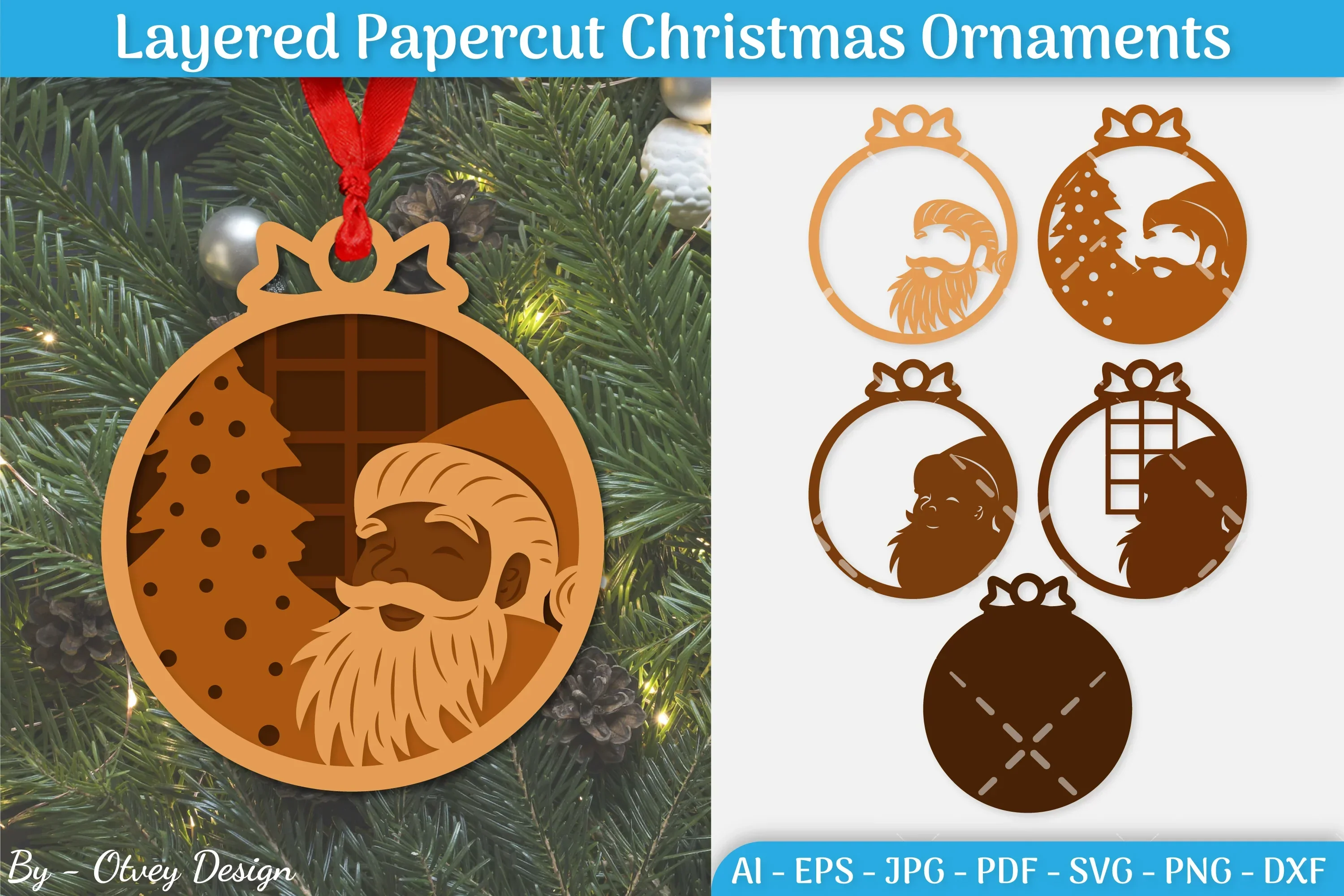 Christmas Ornament Multilayered SVG Bundle