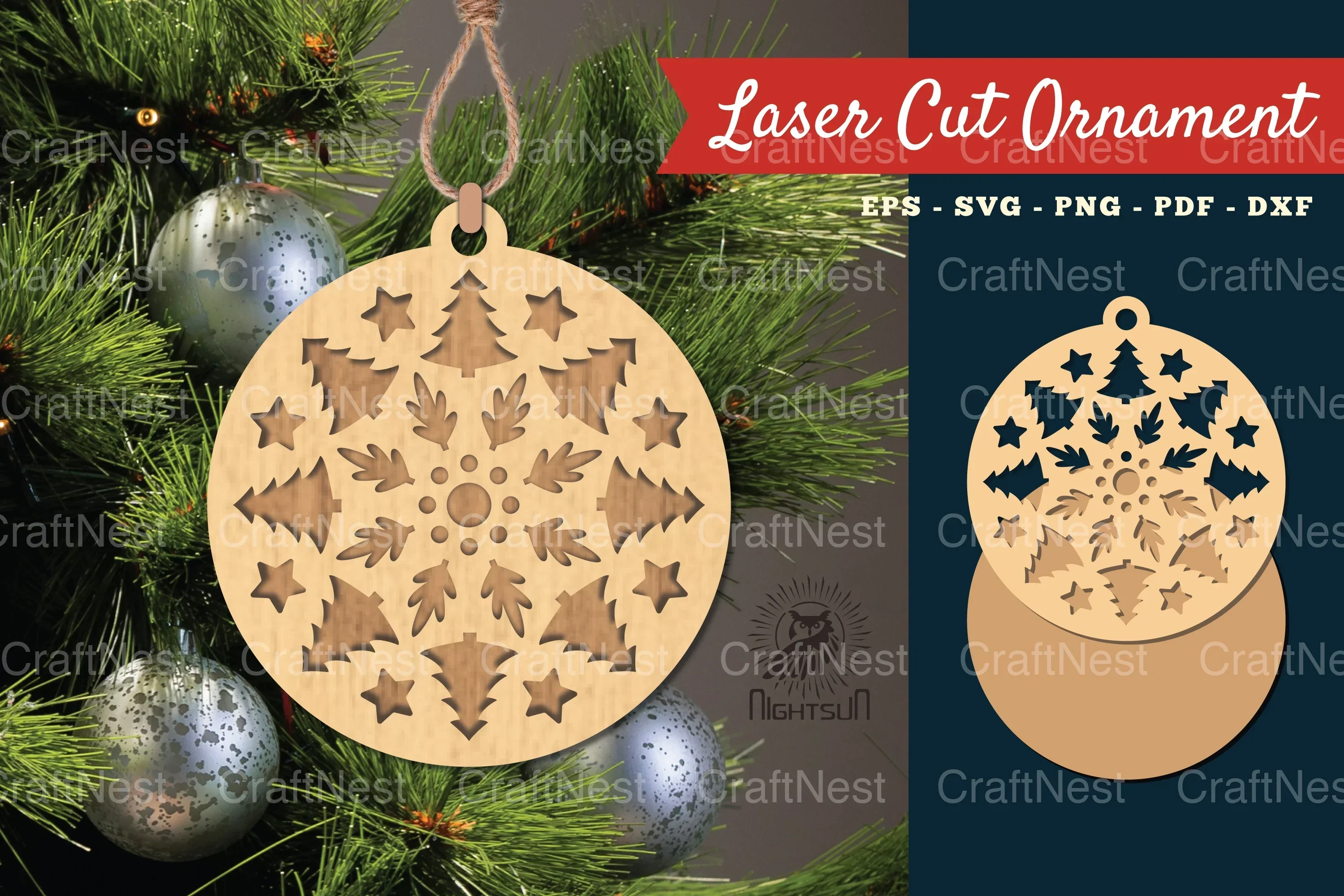 Christmas Ornament SVG Bundle