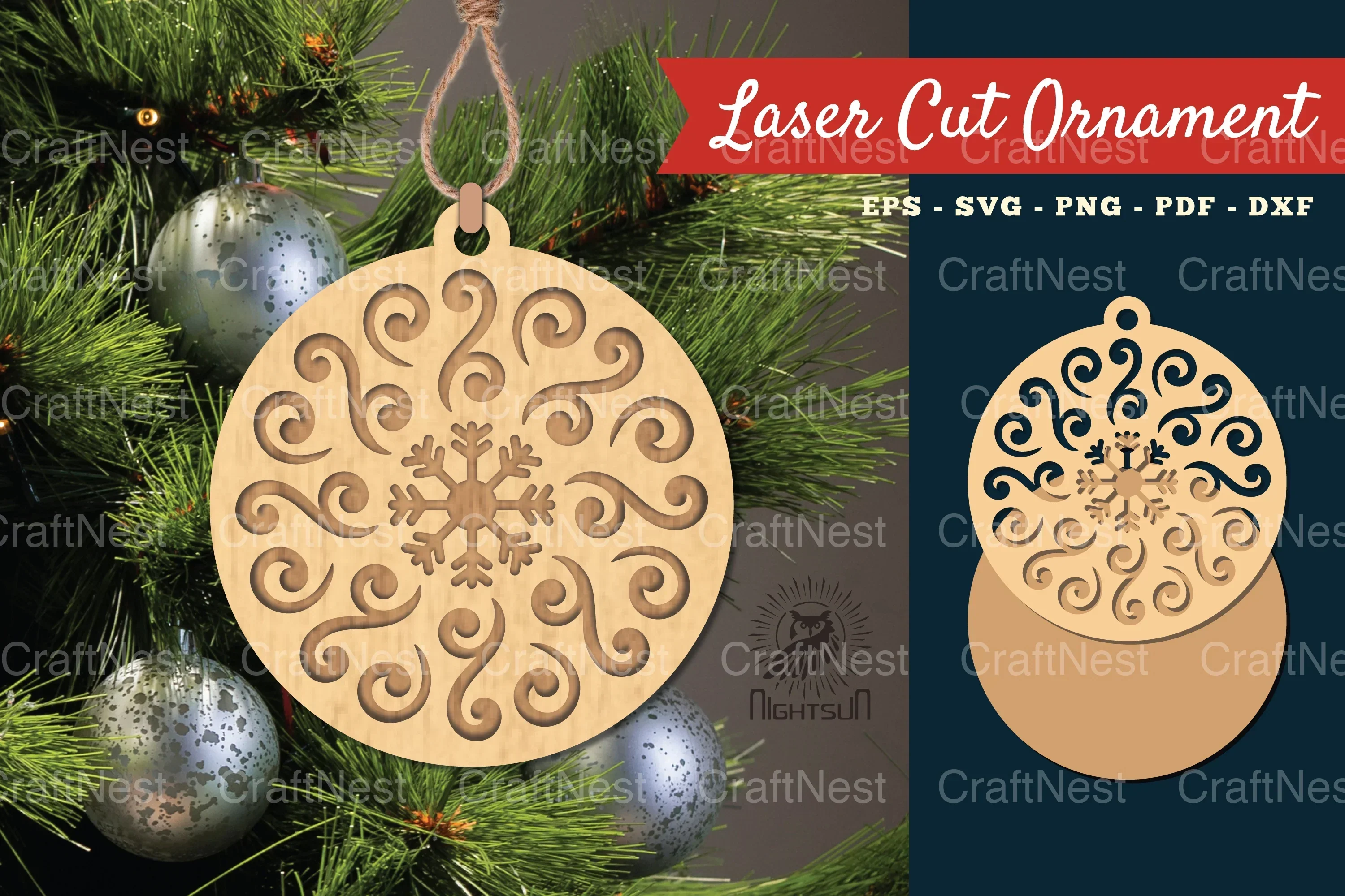Christmas Ornament SVG Bundle