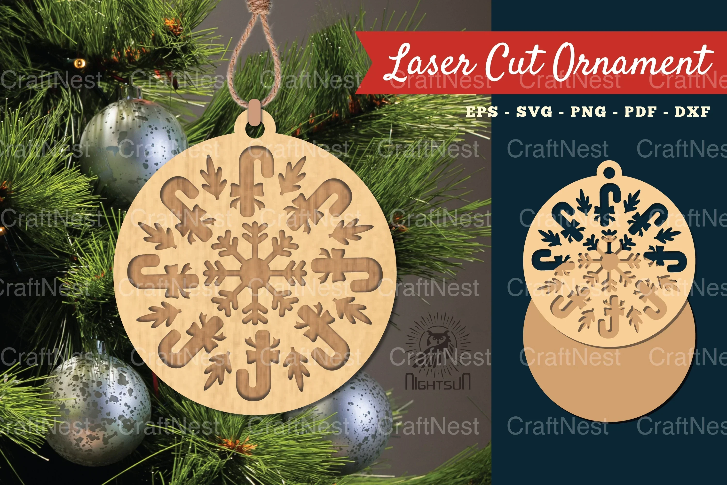 Christmas Ornament SVG Bundle