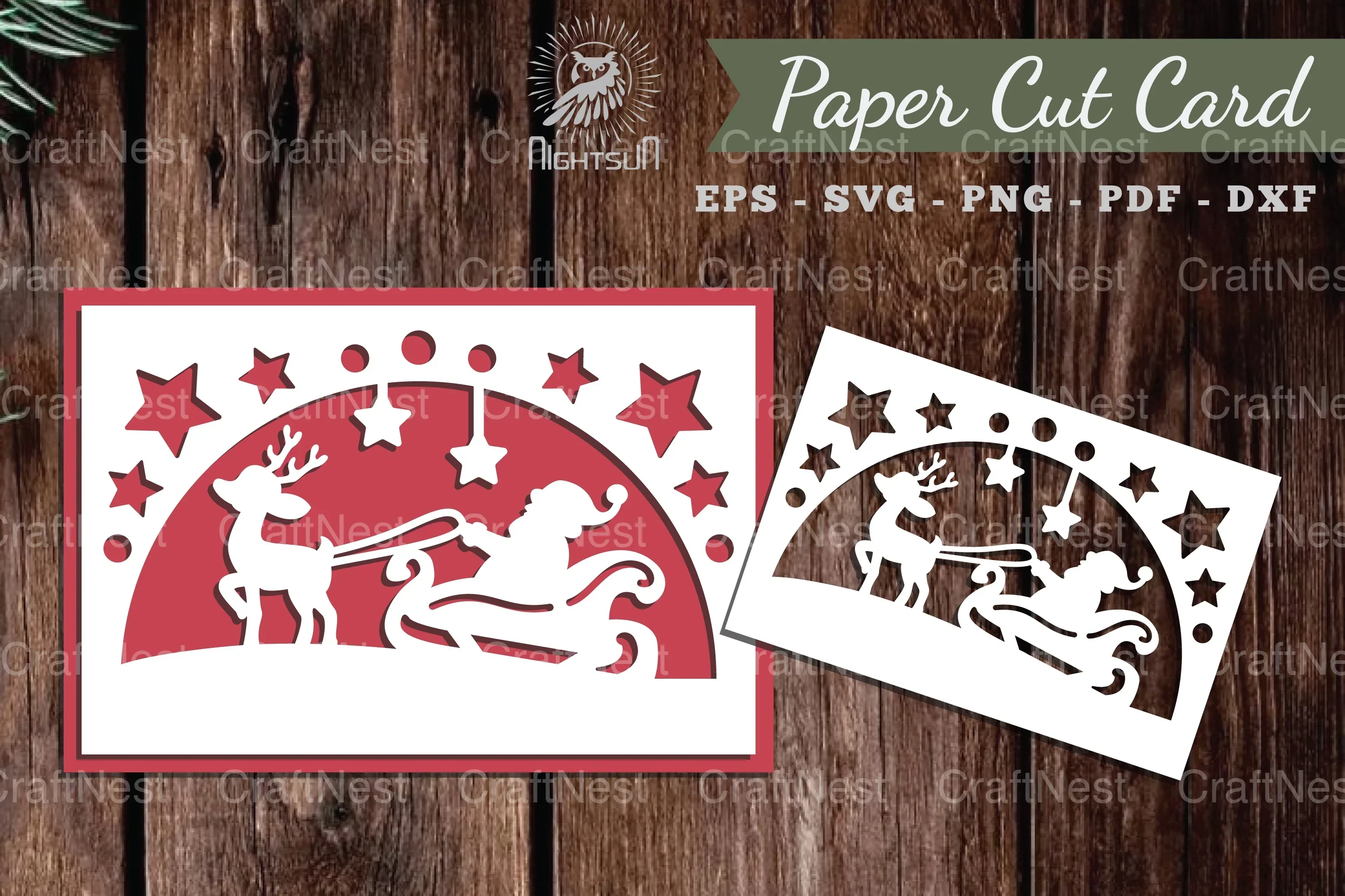 Christmas Papercut Card SVG Bundle