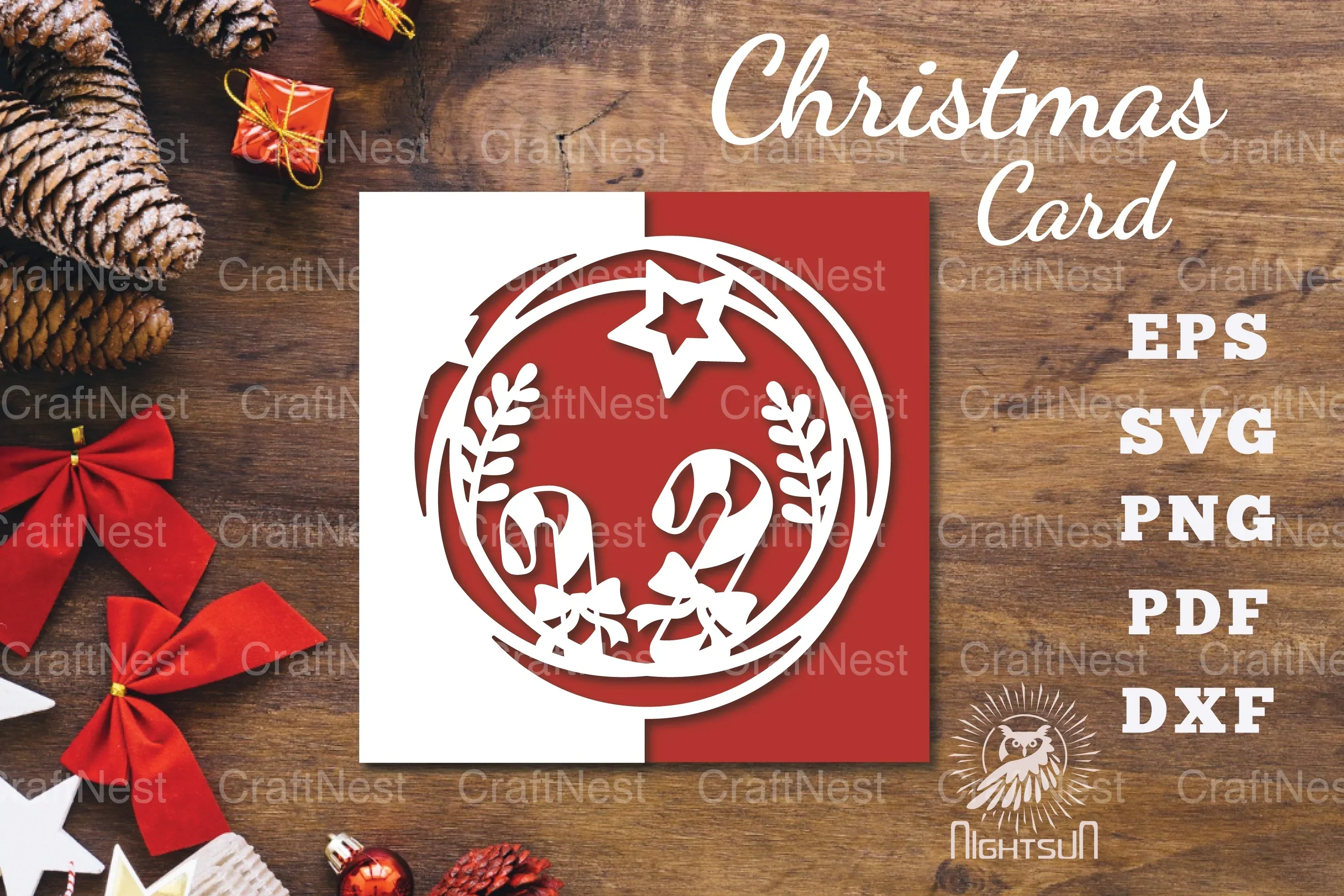 Christmas Papercut Card SVG Bundle