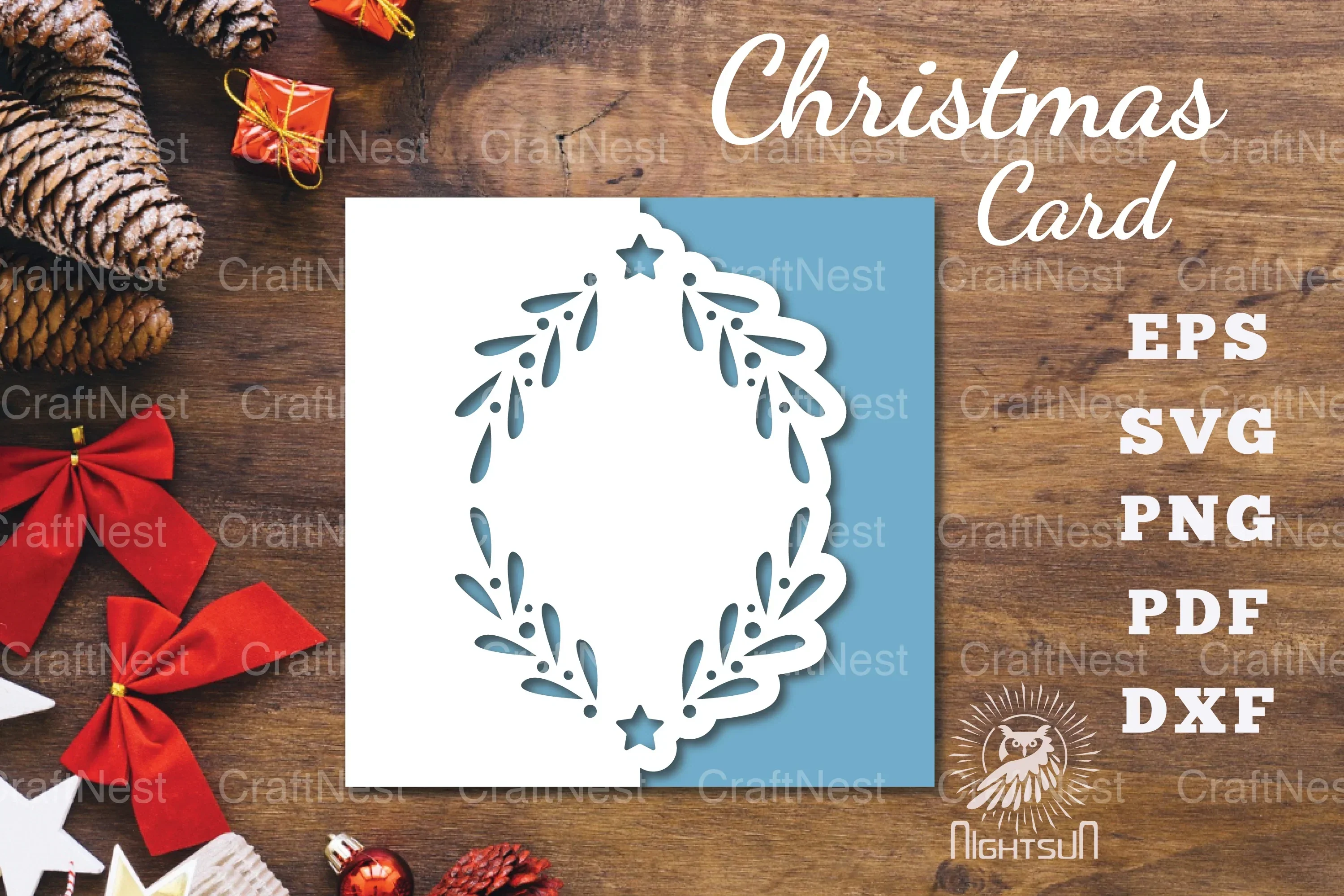Christmas Papercut Card SVG Bundle
