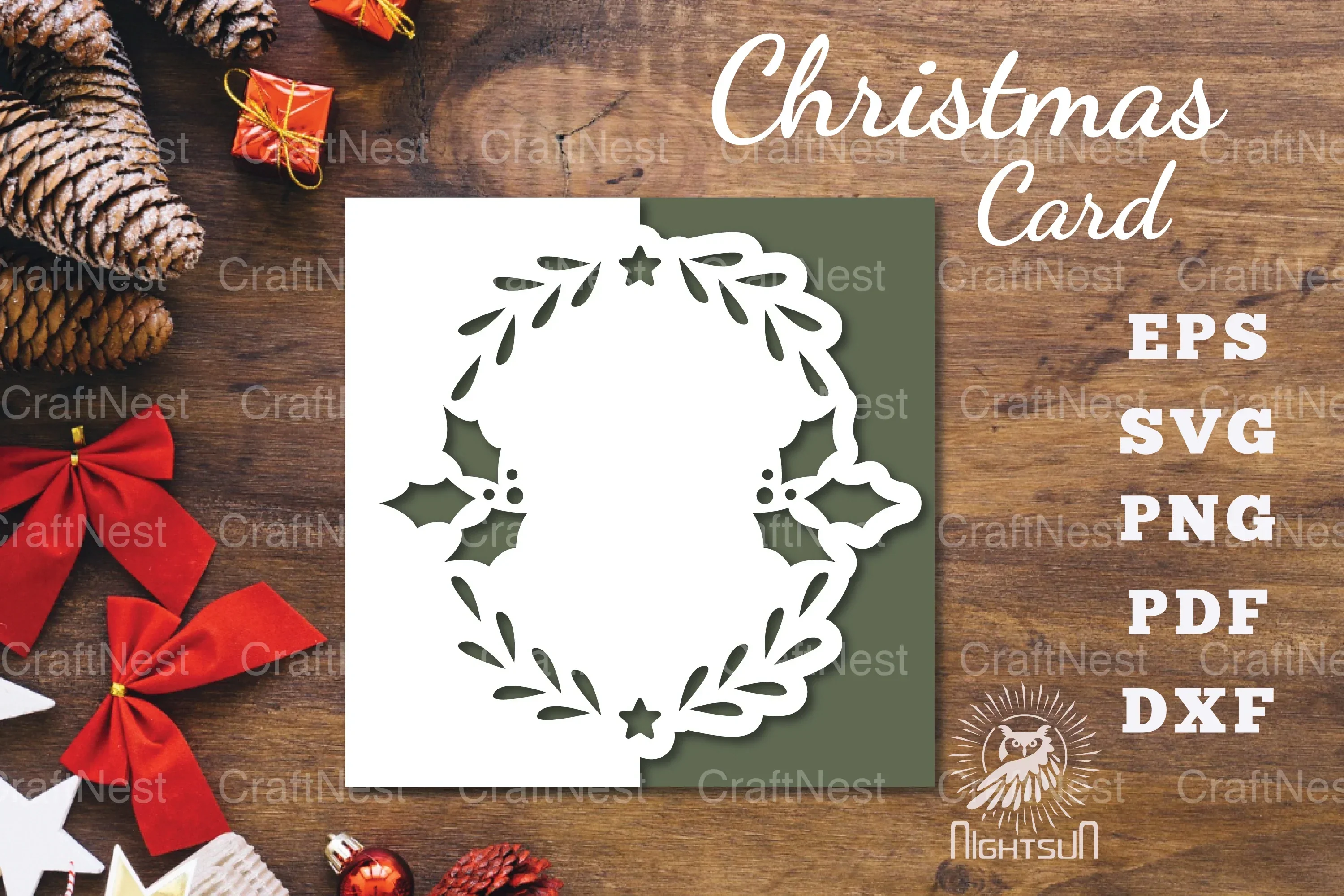 Christmas Papercut Card SVG Bundle
