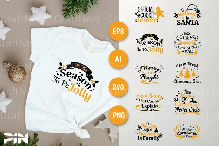Christmas Quotes Ornament SVG Bundle