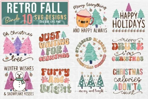 Christmas Retro Bundle3 Bundle