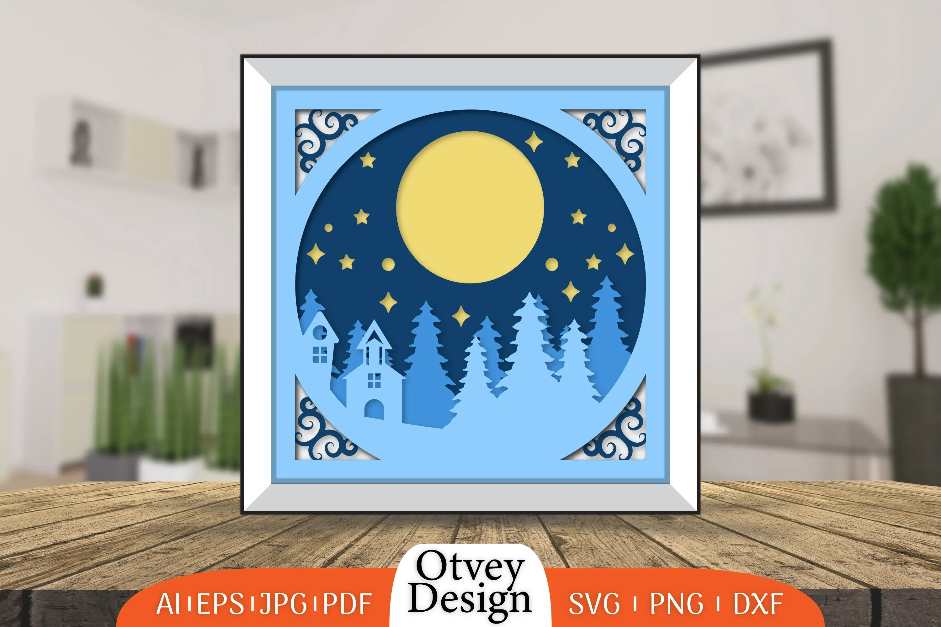 Christmas Scene Layered Papercut SVG Bundle