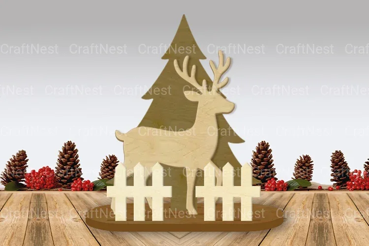 Christmas Scene Stand Laser Cut SVG Bundle - Clipart Bundle