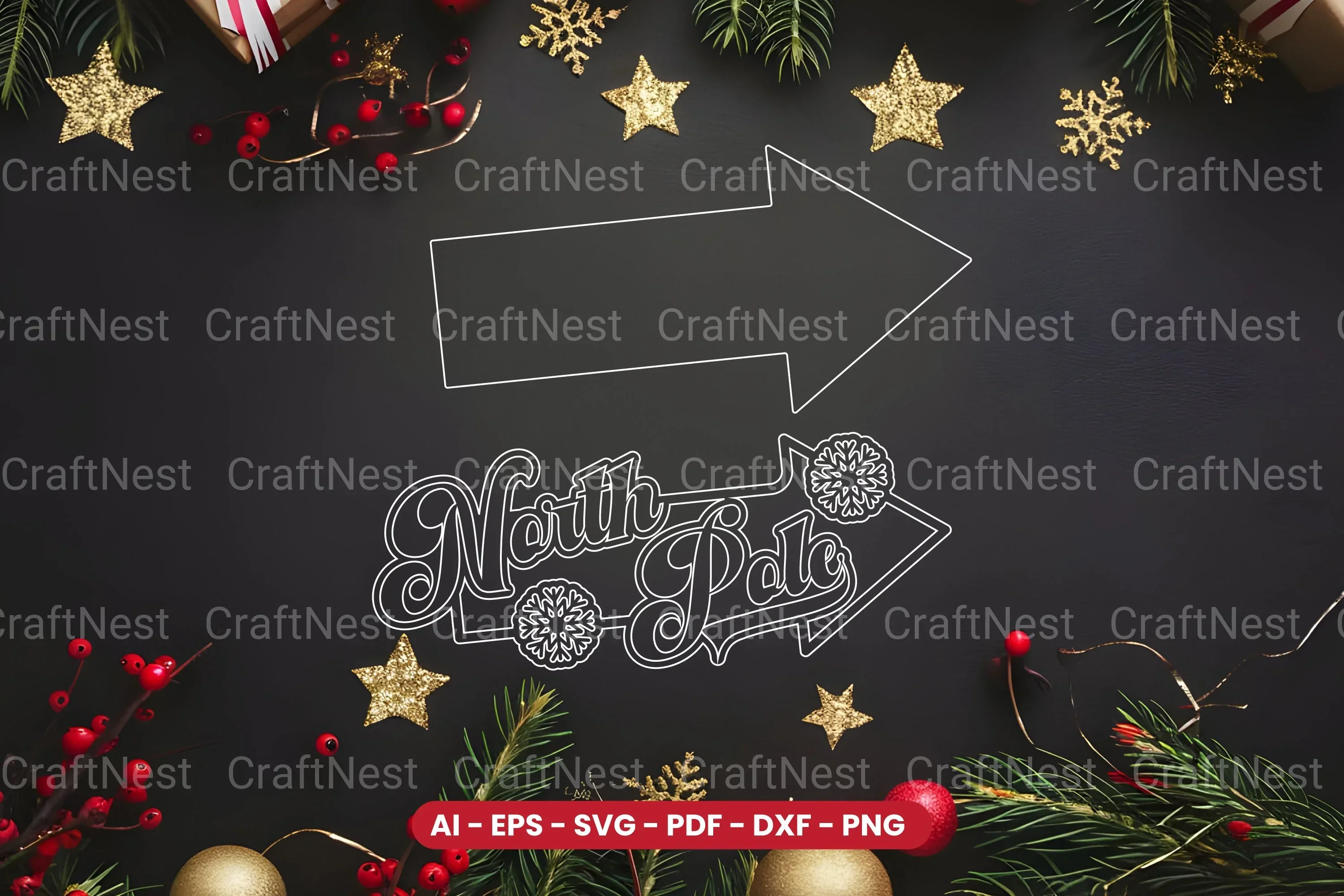 Christmas Sign Laser Cut SVG Bundle - Image 2