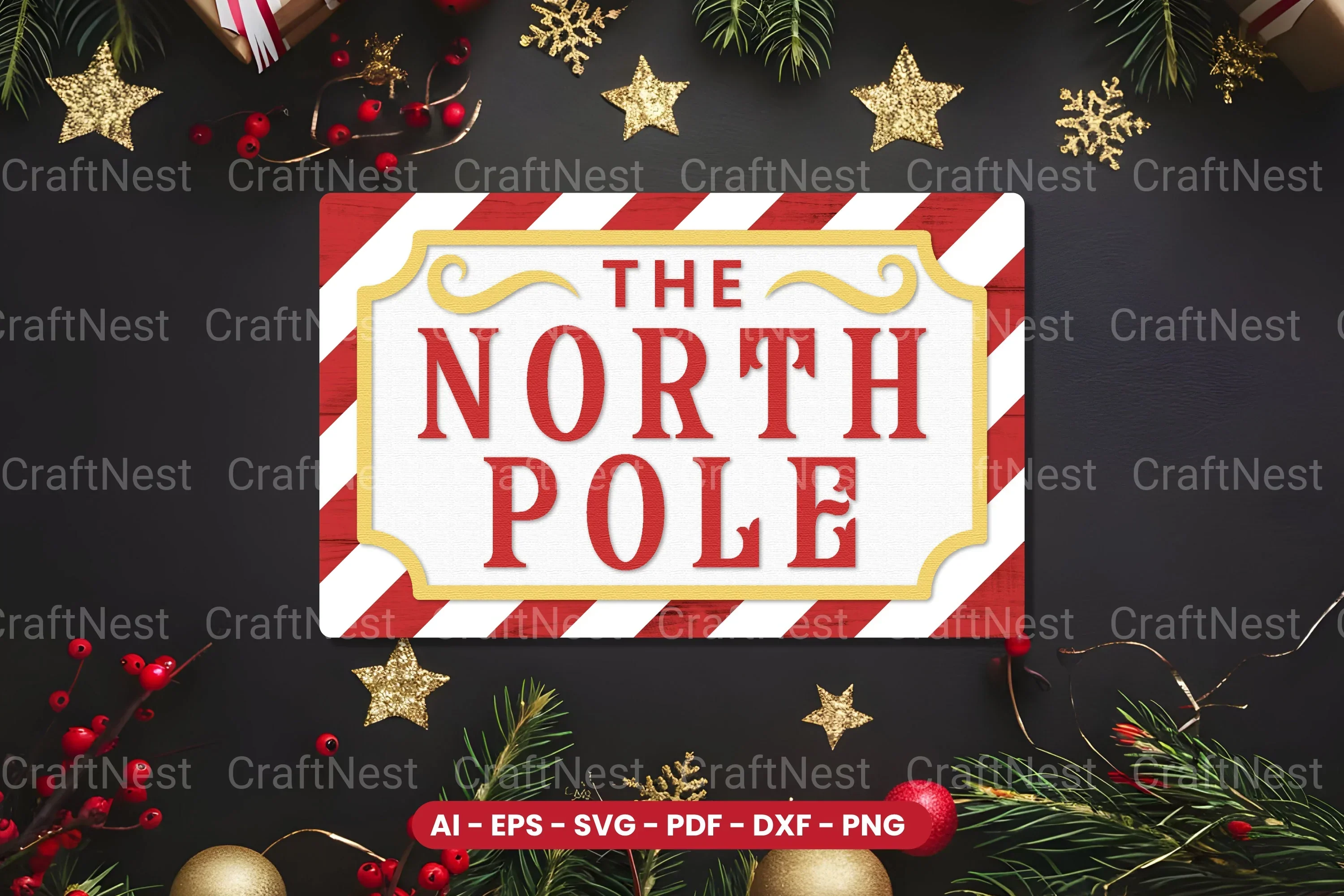 Christmas Sign Laser Cut SVG Bundle Clipart