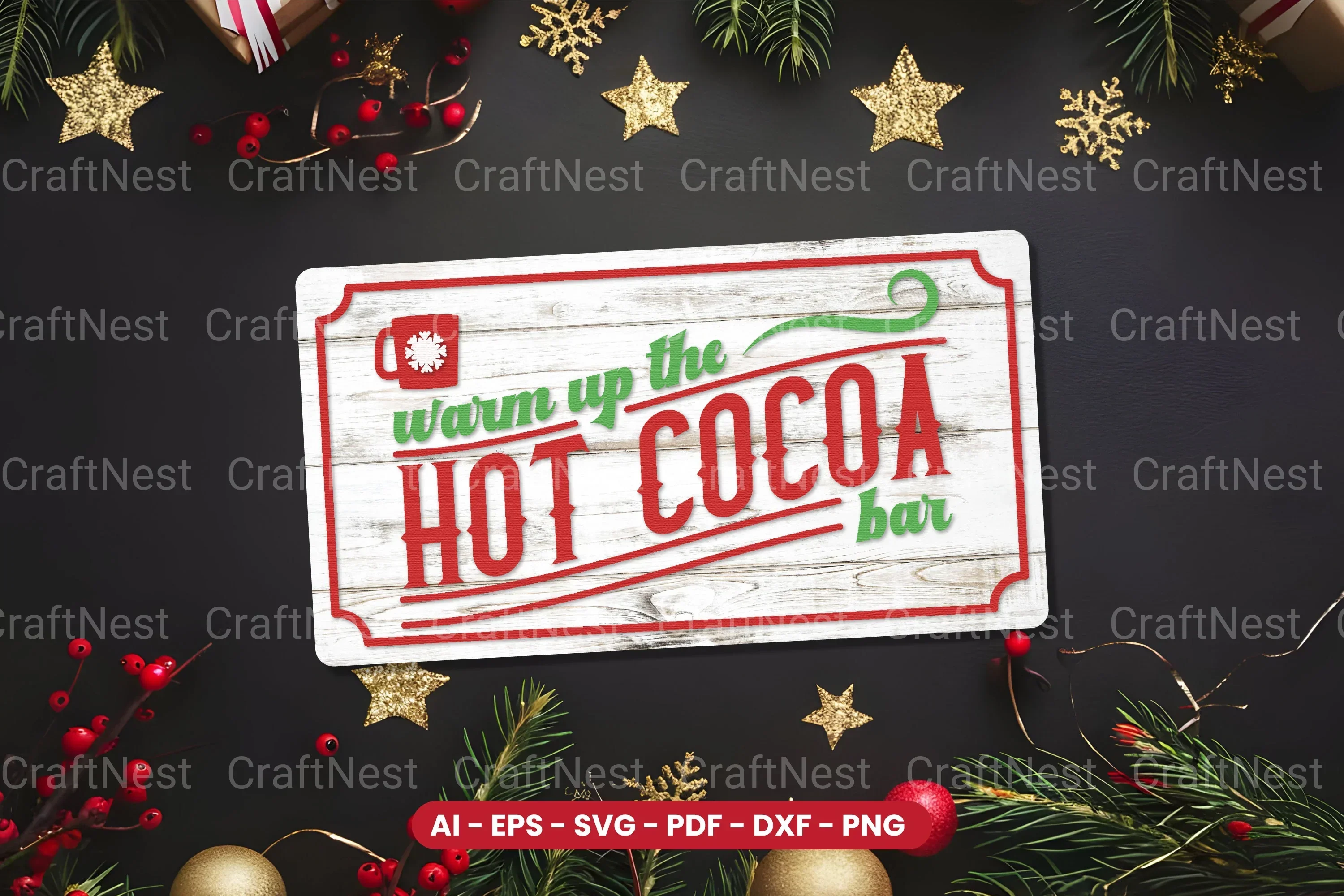 Christmas Sign Laser Cut SVG Bundle - Clipart Bundle