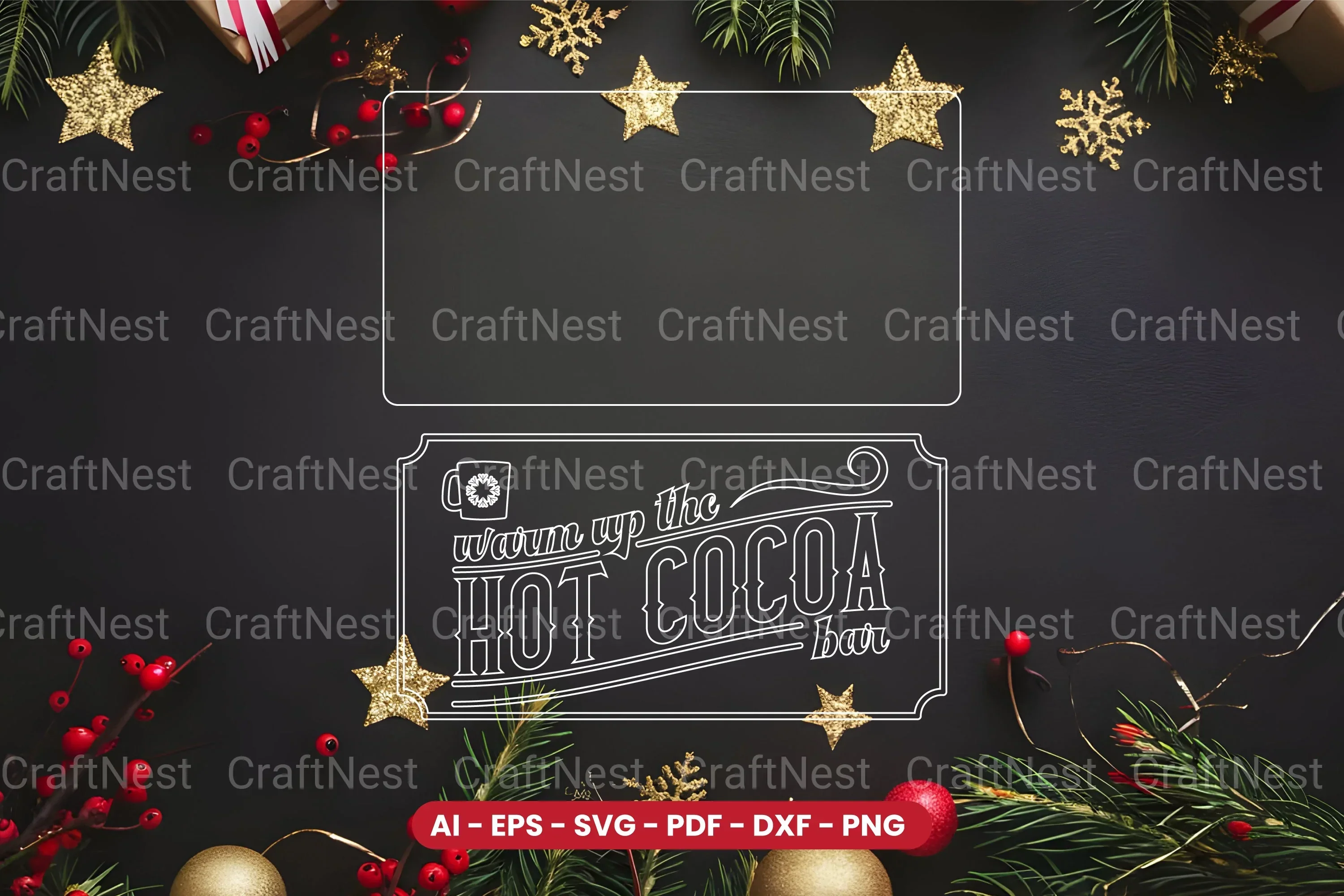 Christmas Sign Laser Cut SVG Bundle - Clipart Bundle - Image 2