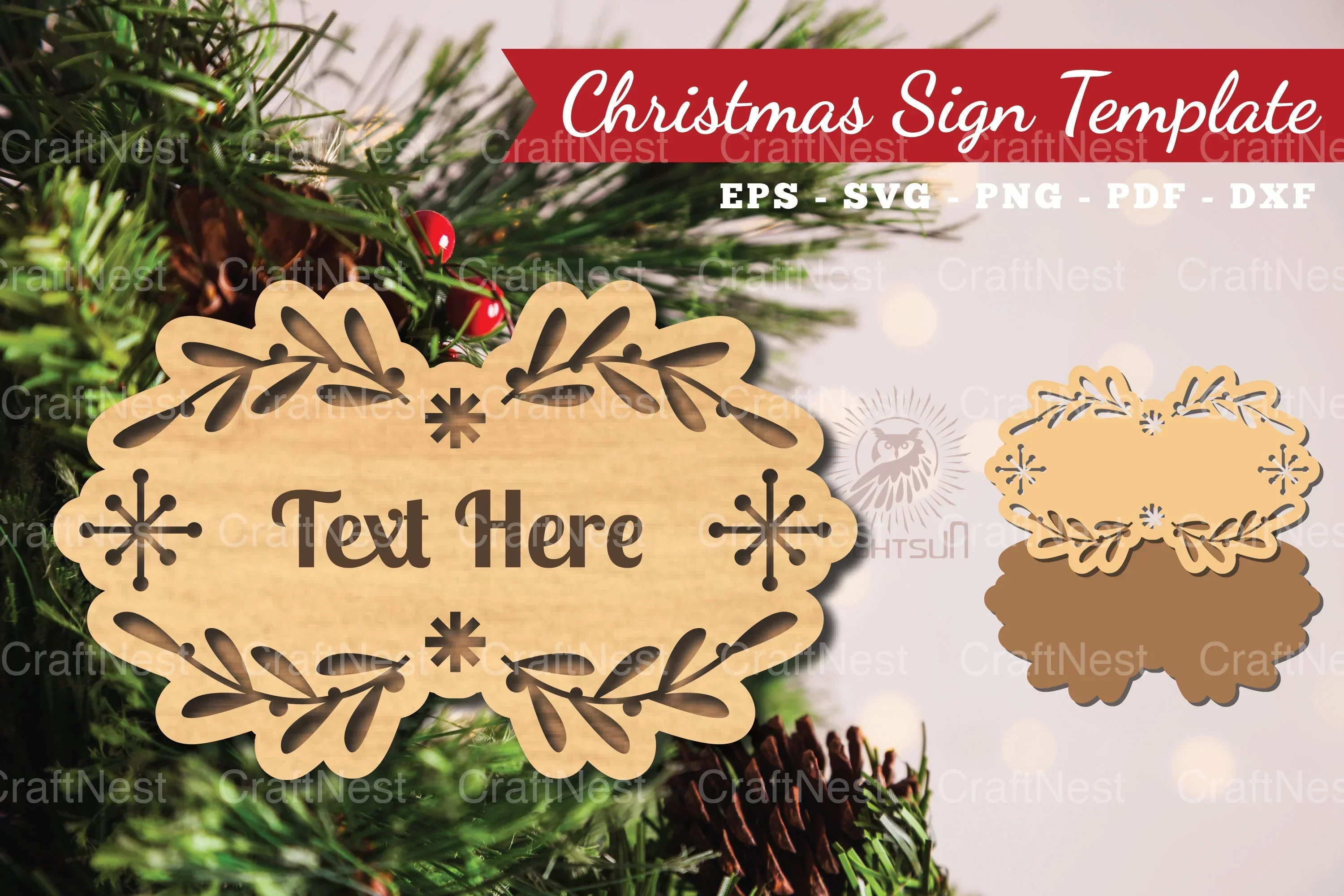 Christmas Sign Laser Cut Template Bundle