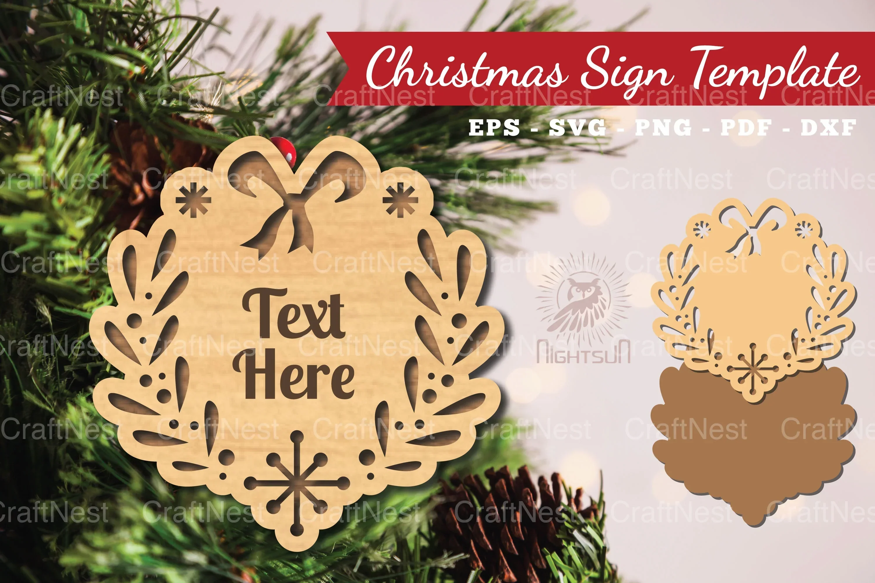 Christmas Sign Laser Cut Template Bundle