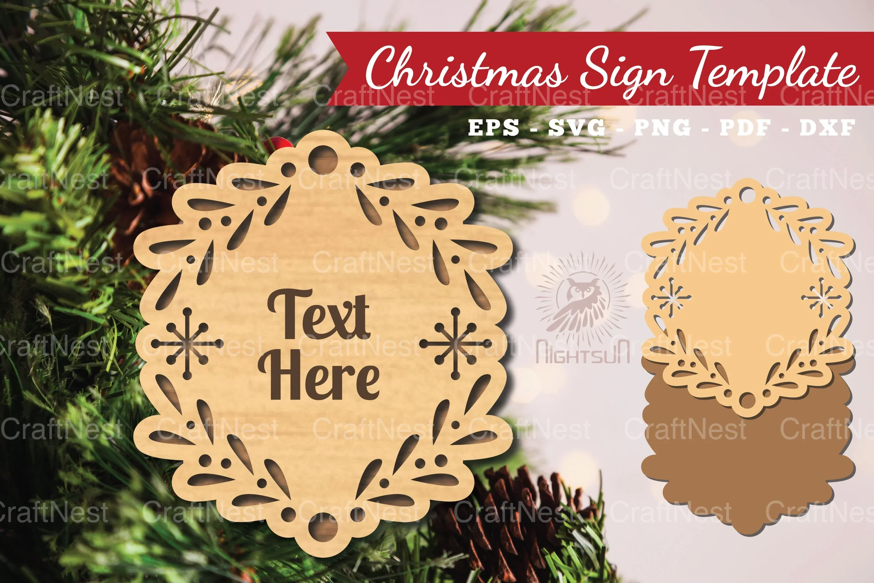 Christmas Sign Laser Cut Template Bundle