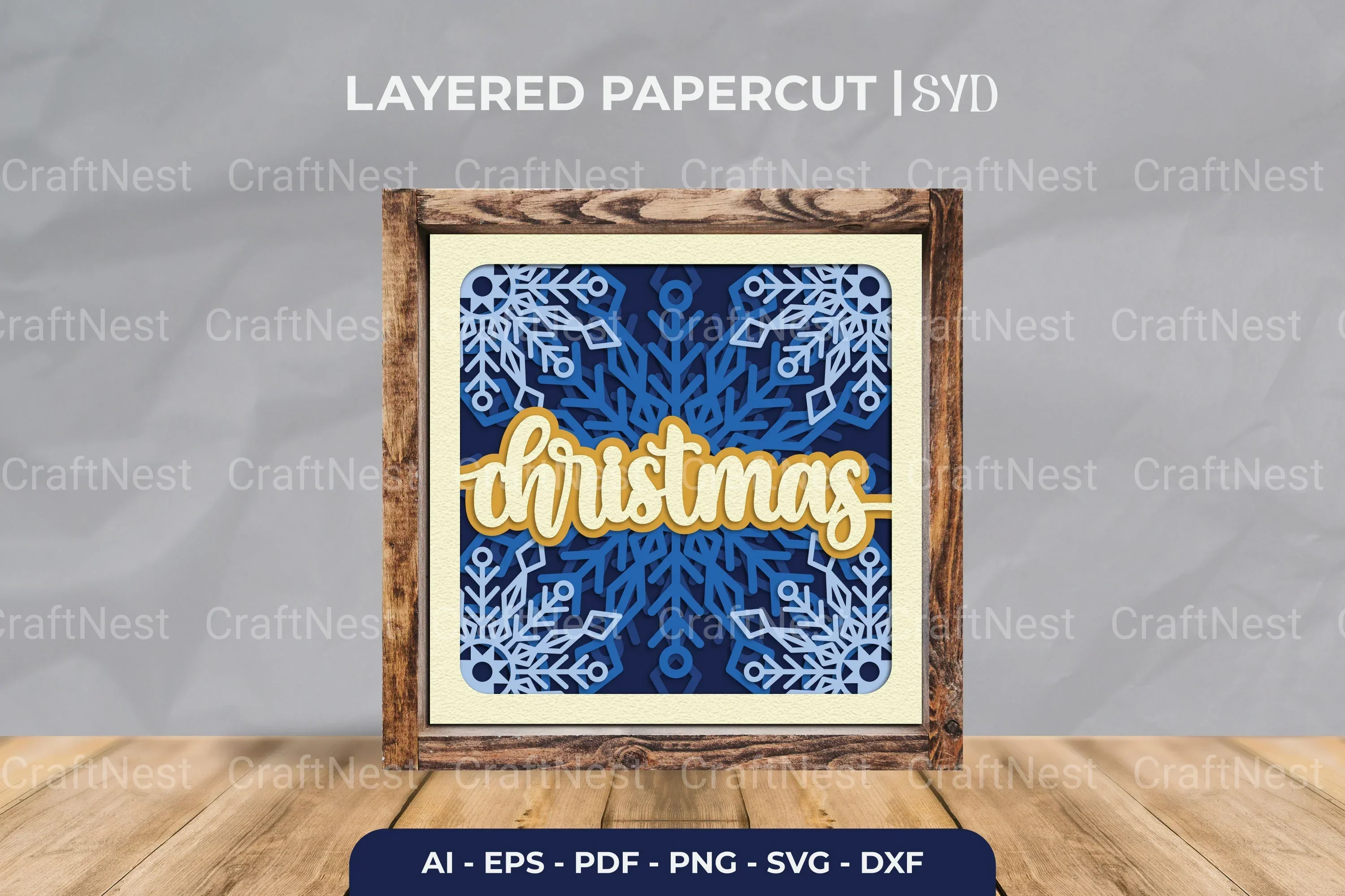 Christmas Snowflake 3D Shadow Box SVG Bundle