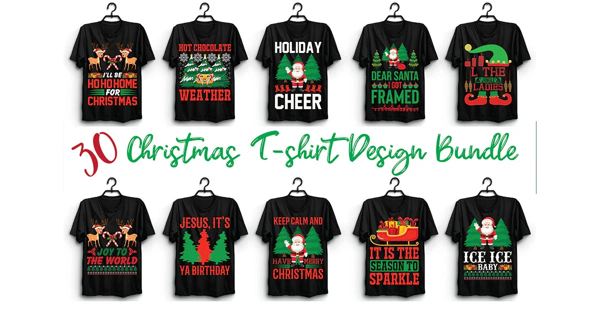 Christmas T Shirt Bundle - Image 3
