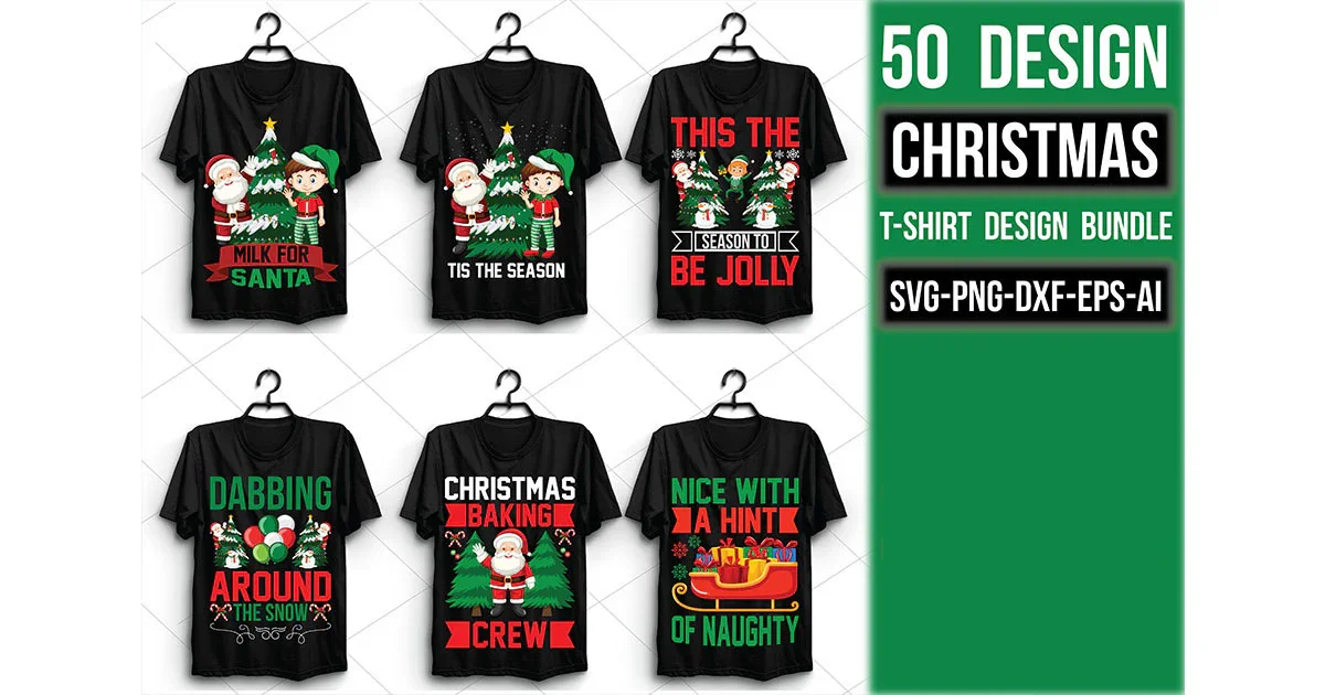Christmas T Shirt Bundle - Image 3