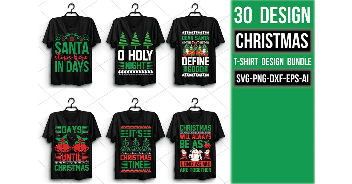 Christmas T Shirt Bundle - Image 3
