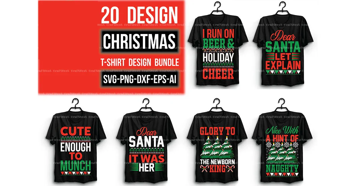 Christmas T-Shirt Design SVG Bundle