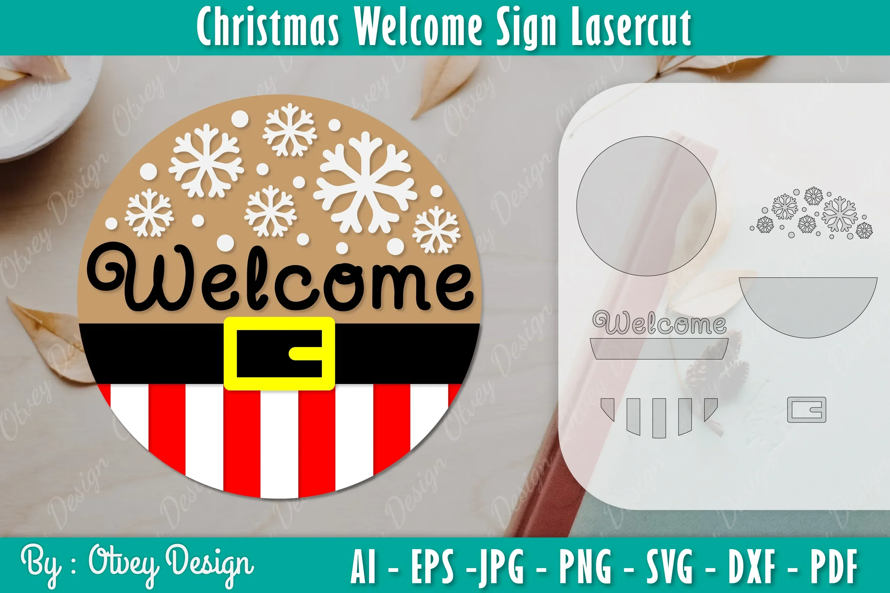 Christmas Welcome Sign SVG Bundle