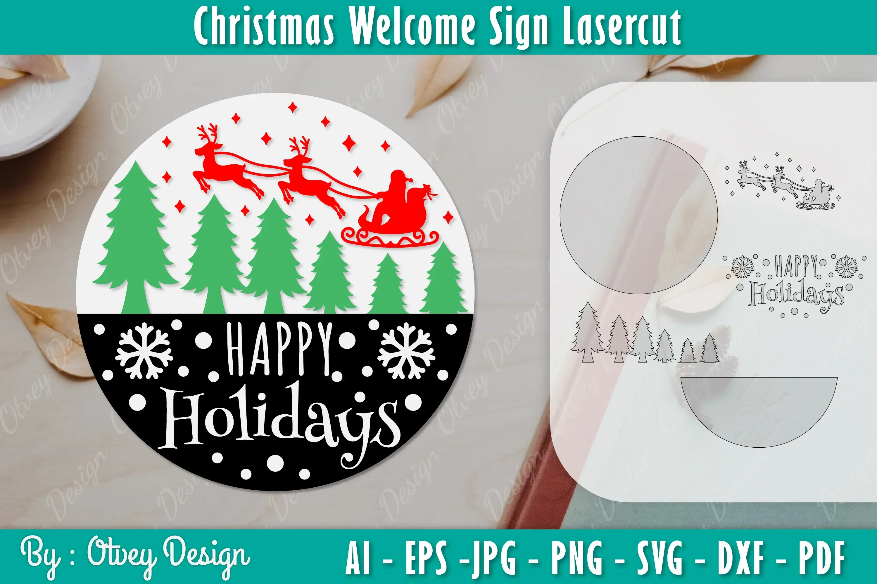 Christmas Welcome Sign SVG Bundle