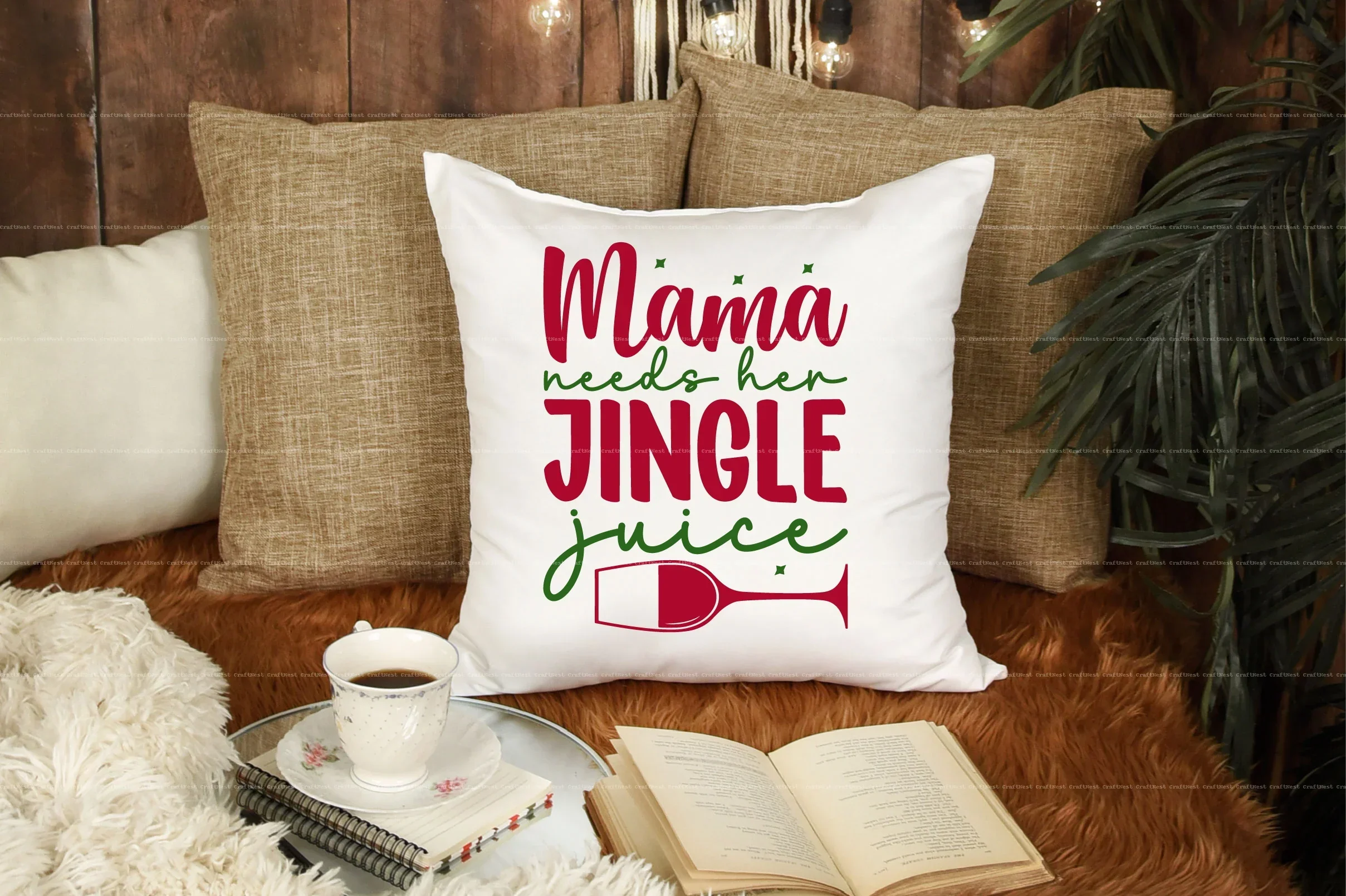 Christmas Wine Glass SVG Bundle - Image 11
