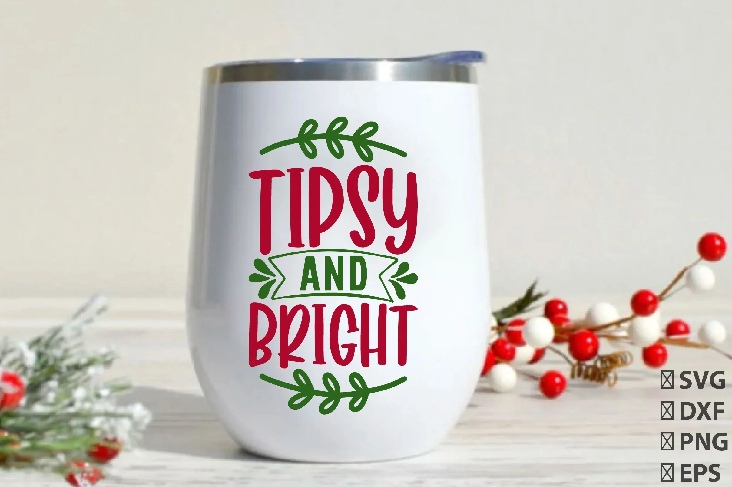 Christmas Wine SVG Bundle - Image 17