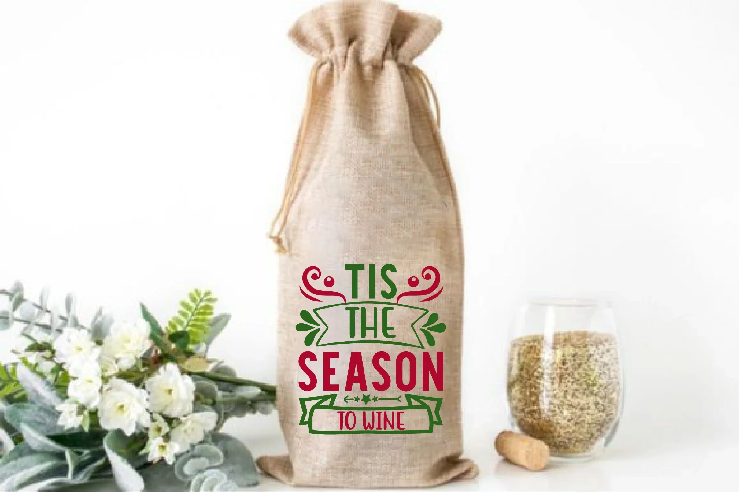 Christmas Wine SVG Bundle - Image 19