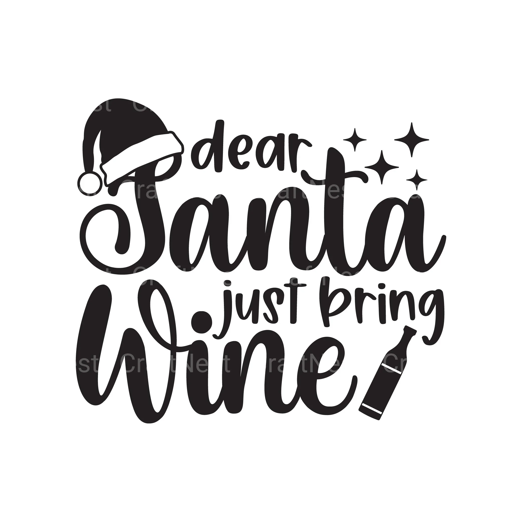 Christmas Wine SVG Bundle - Image 6