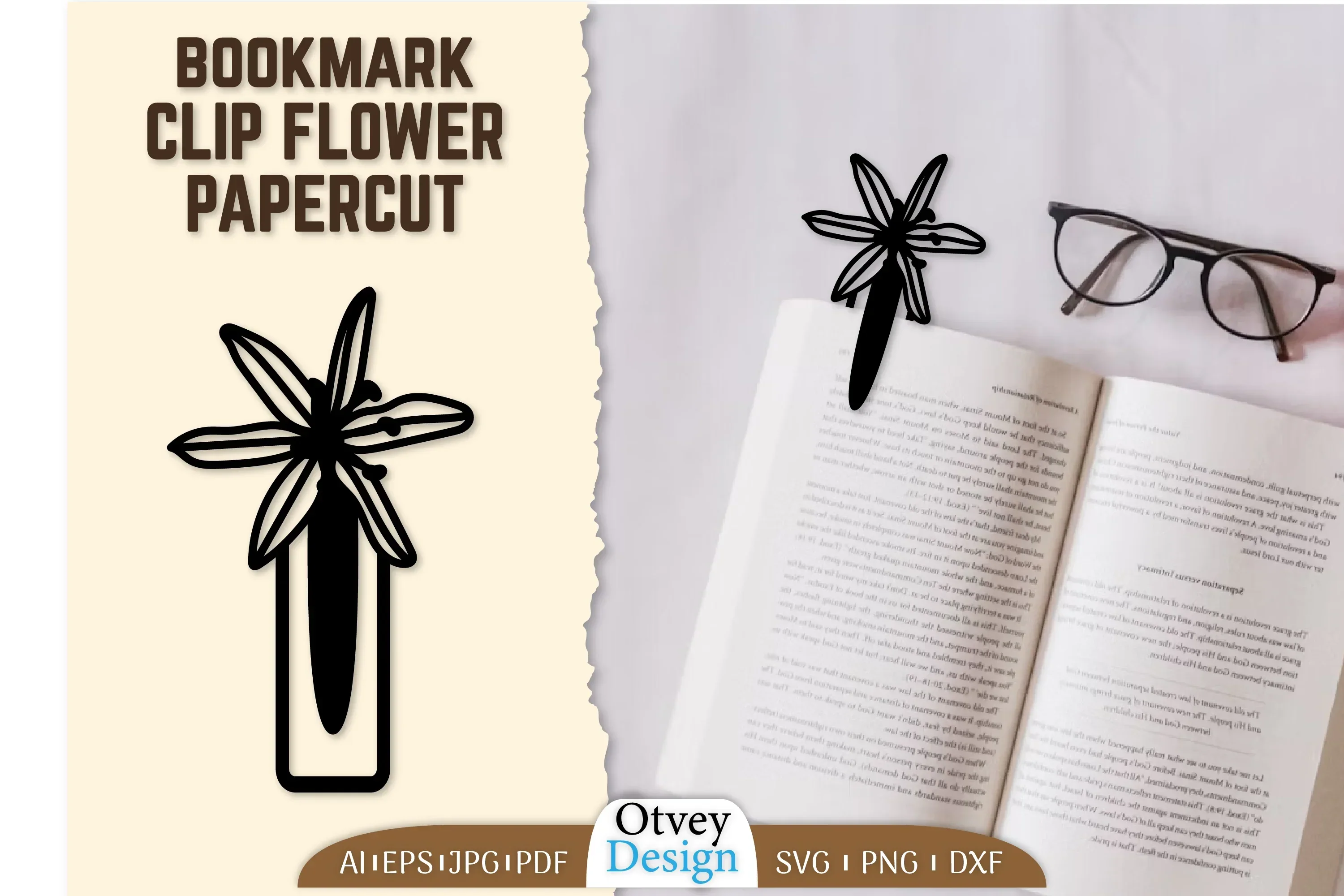 Clip Bookmark Flower SVG Bundle