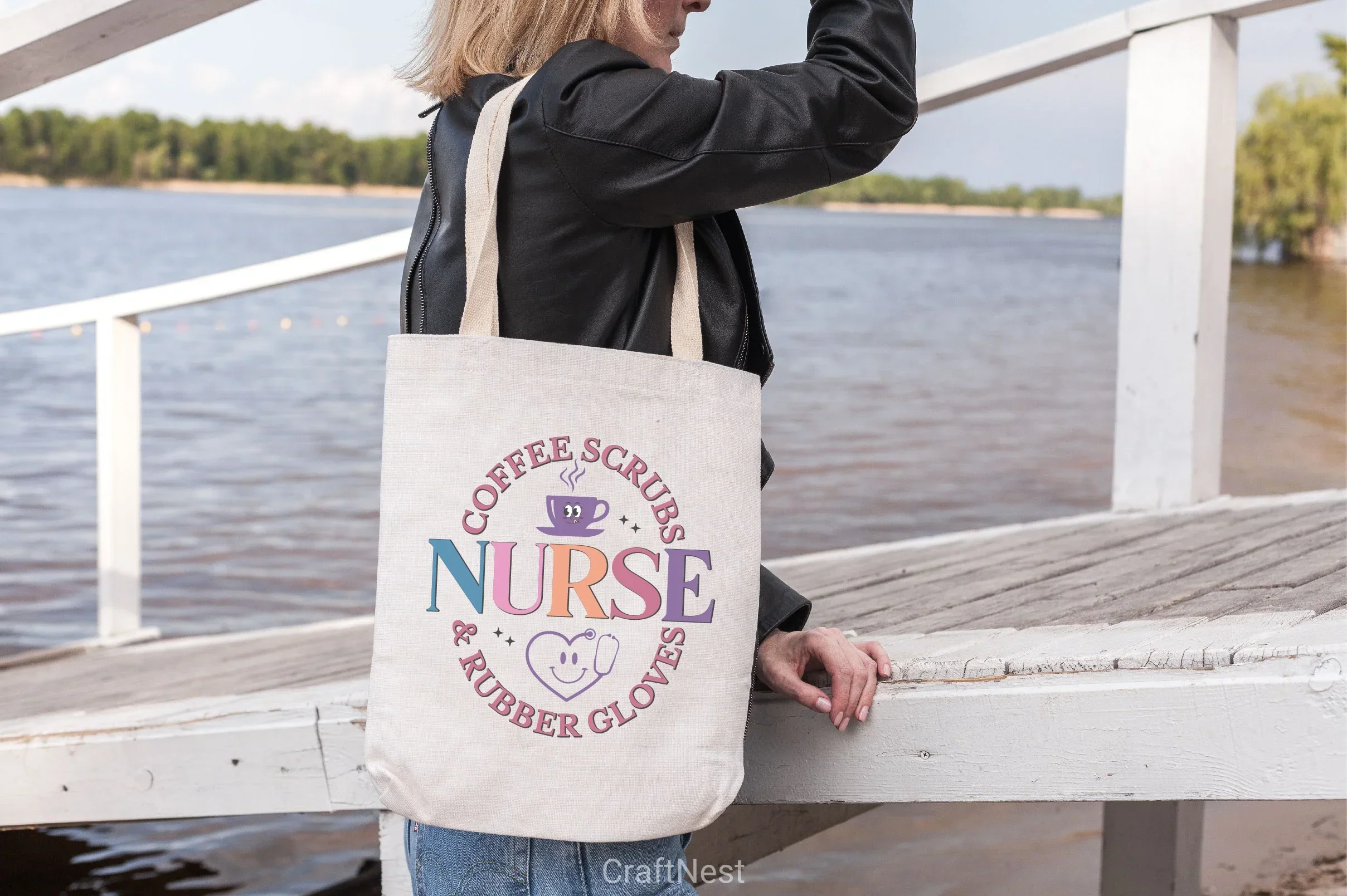 Coffee Scrubs Nurse & Rubber Gloves SVG Bundle - Image 4