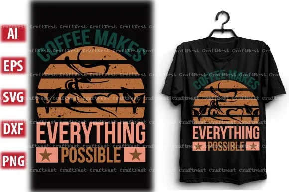 Coffee T-Shirt Design SVG Bundle - Image 3