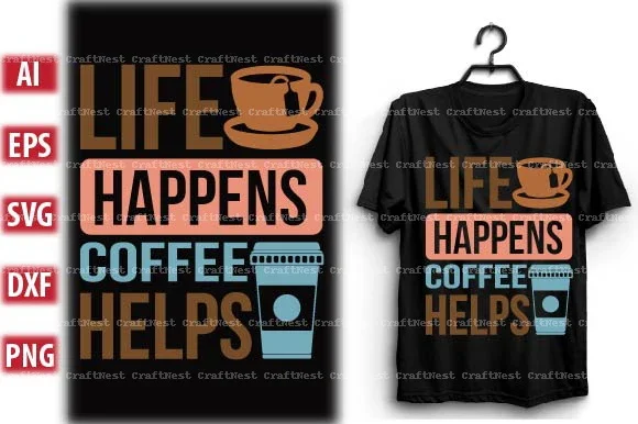Coffee T-Shirt Design SVG Bundle - Image 4