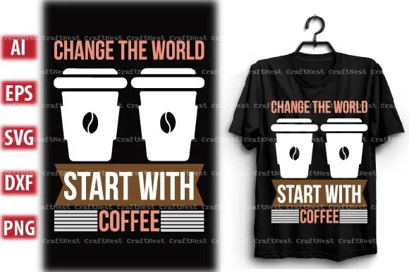 Coffee T-Shirt Design SVG Bundle - Image 5