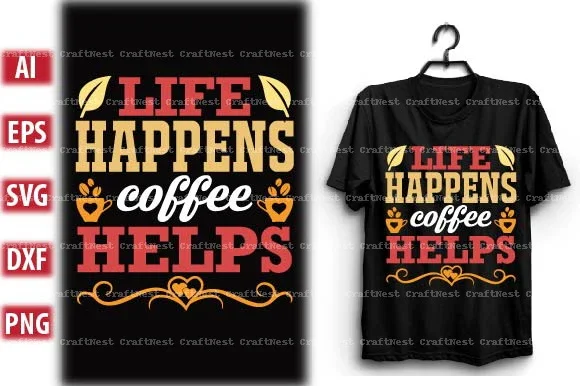 Coffee T-Shirt Design SVG Bundle - Image 6