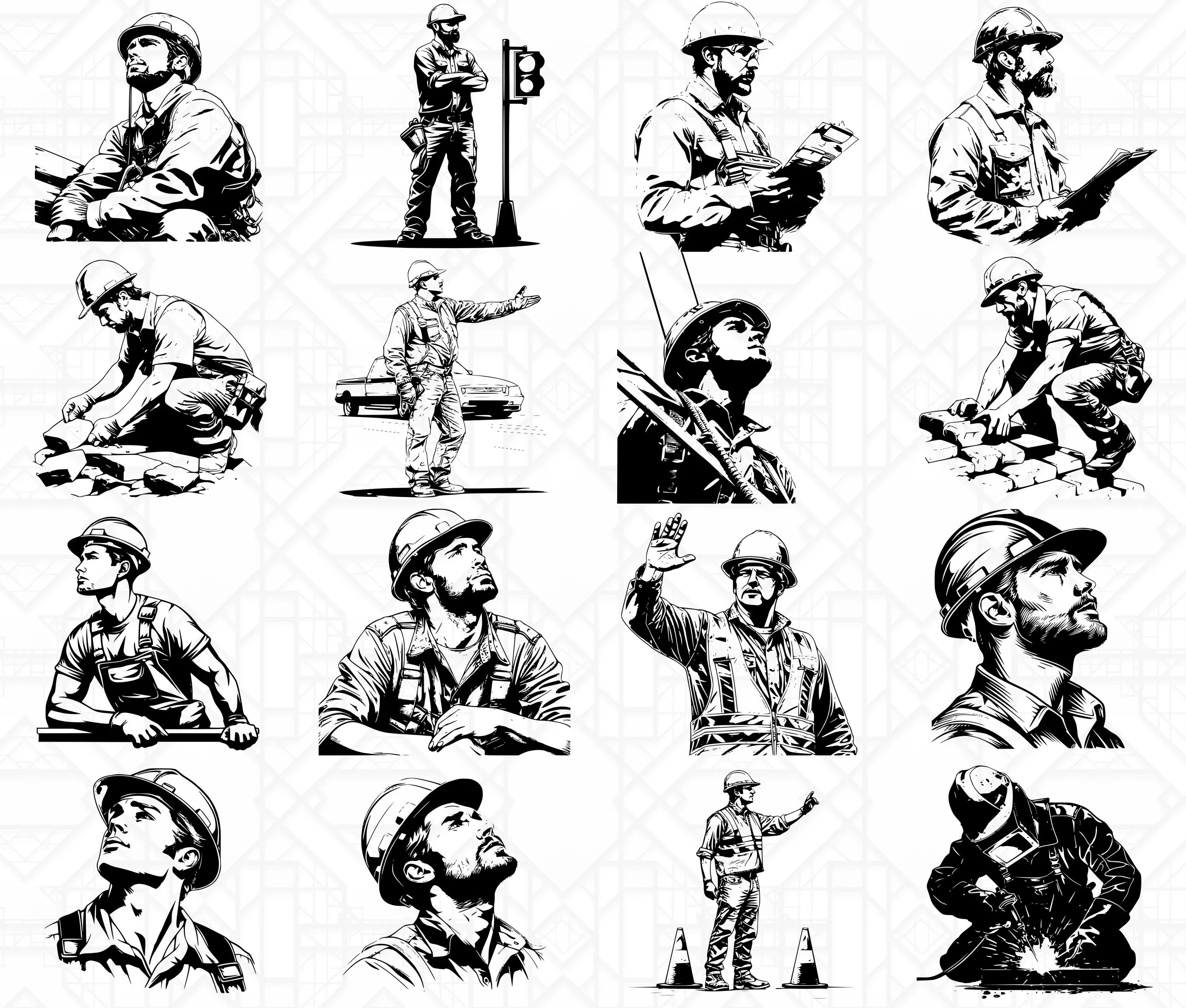 Construction Worker SVG Bundle - Image 2