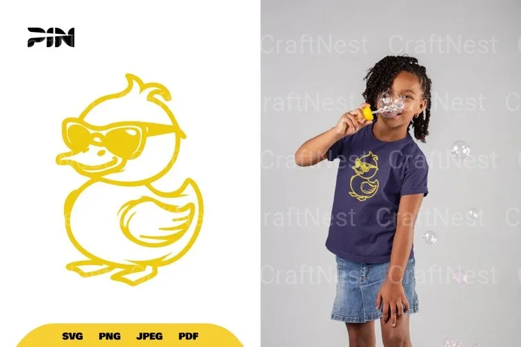 Cool Duck Wearing Sunglasses Clipart Bundle
