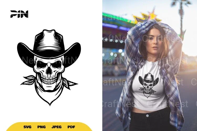 Cowboy Skull Halloween SVG Bundle