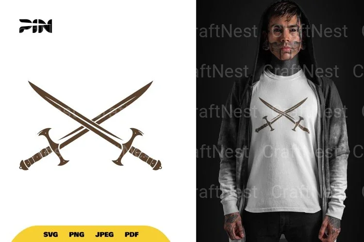 Crossing Sword Pirate SVG Bundle