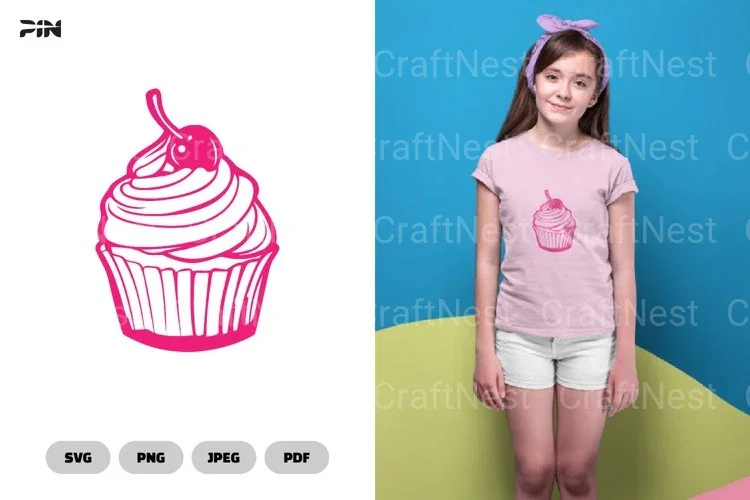 Cupcake Sweets Dessert Clipart Bundle