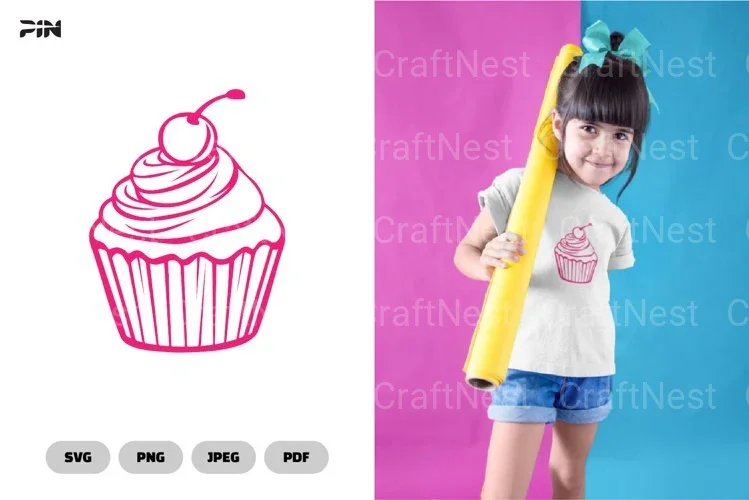 Cupcake Sweets Dessert Clipart Bundle