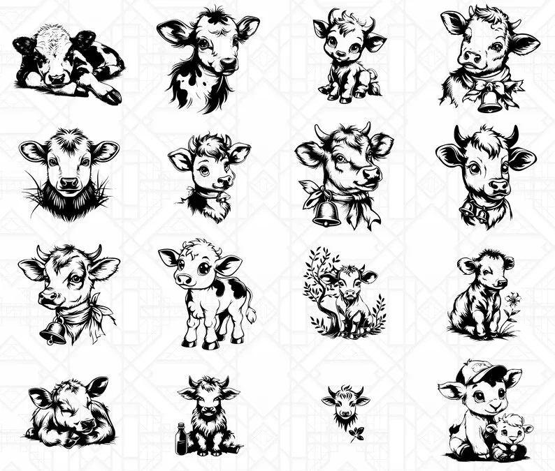 Cute Cows SVG Bundle - Image 3
