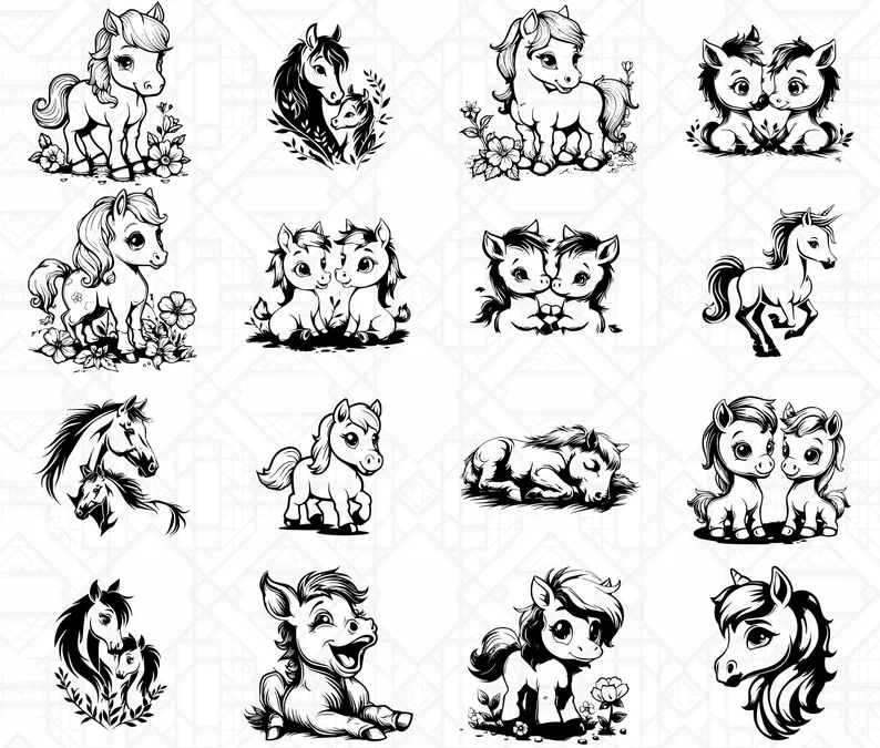 Cute Horses SVG Bundle - Image 5