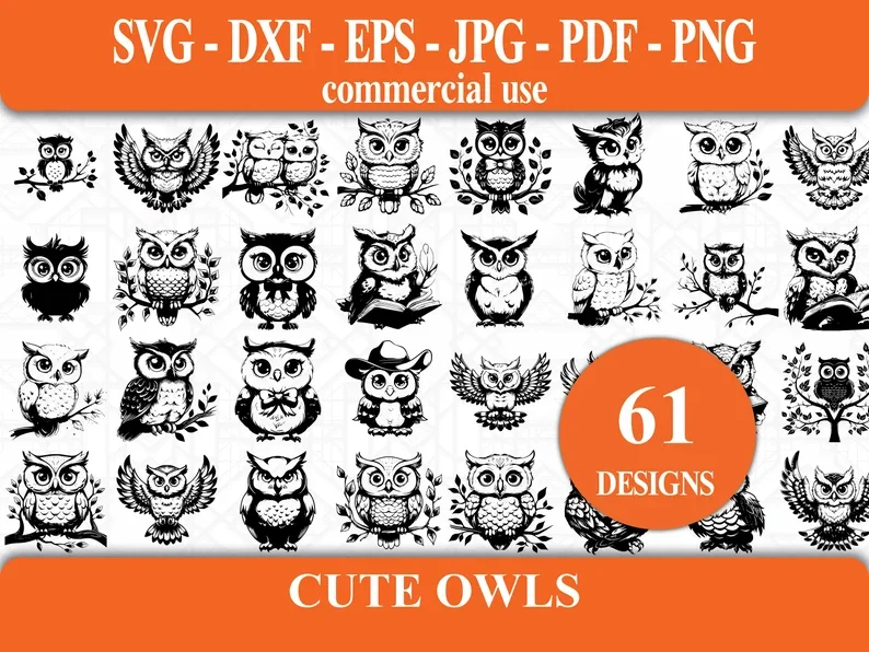 Cute Owls SVG Bundle
