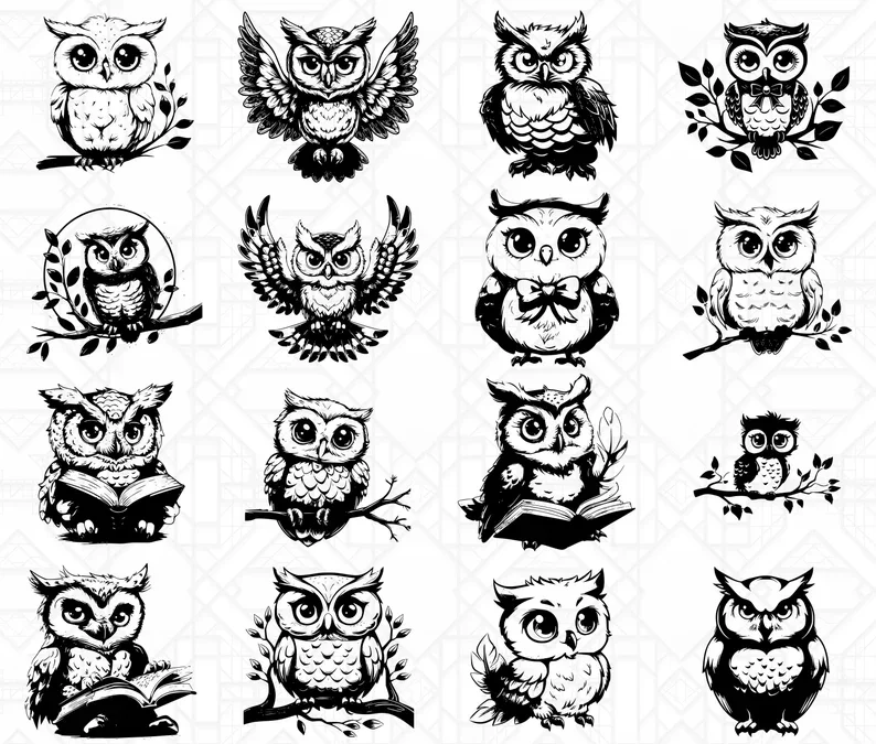 Cute Owls SVG Bundle - Image 2