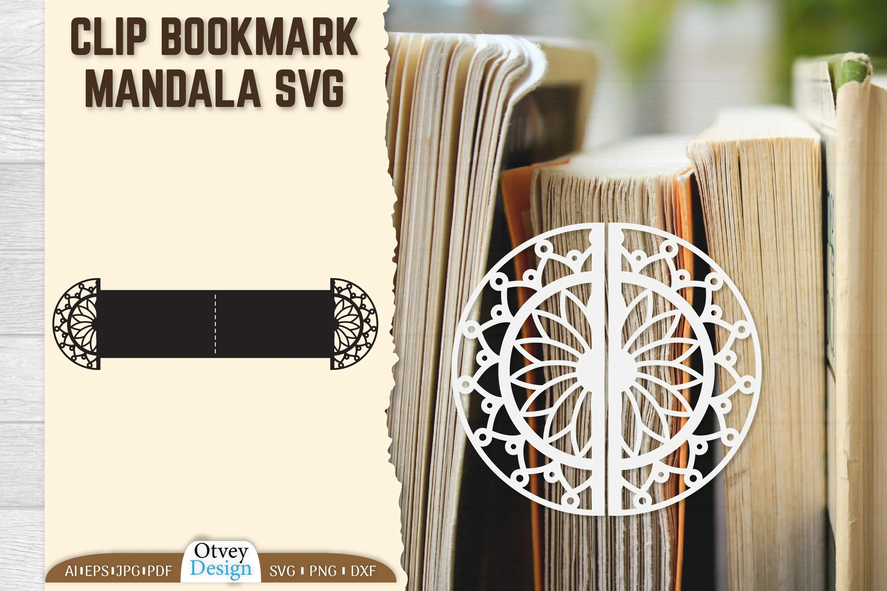 Cutout Bookmark Mandala SVG Bundle