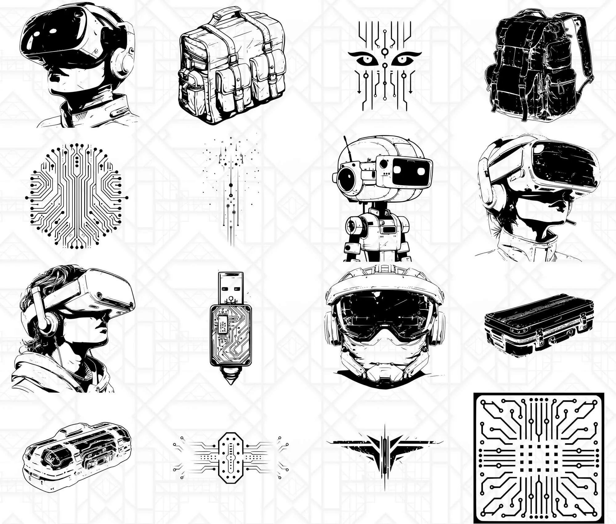 Cyberpunk Back To School SVG Bundle - Image 3