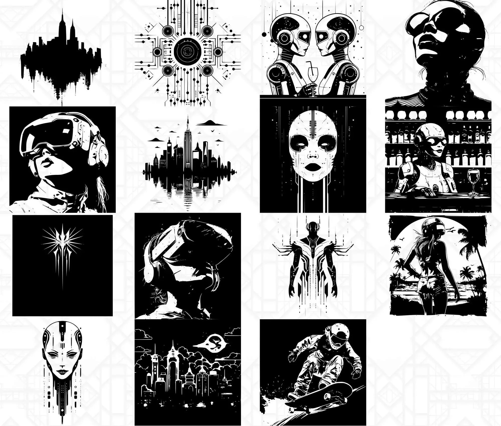 Cyberpunk Summer SVG Bundle - Image 3