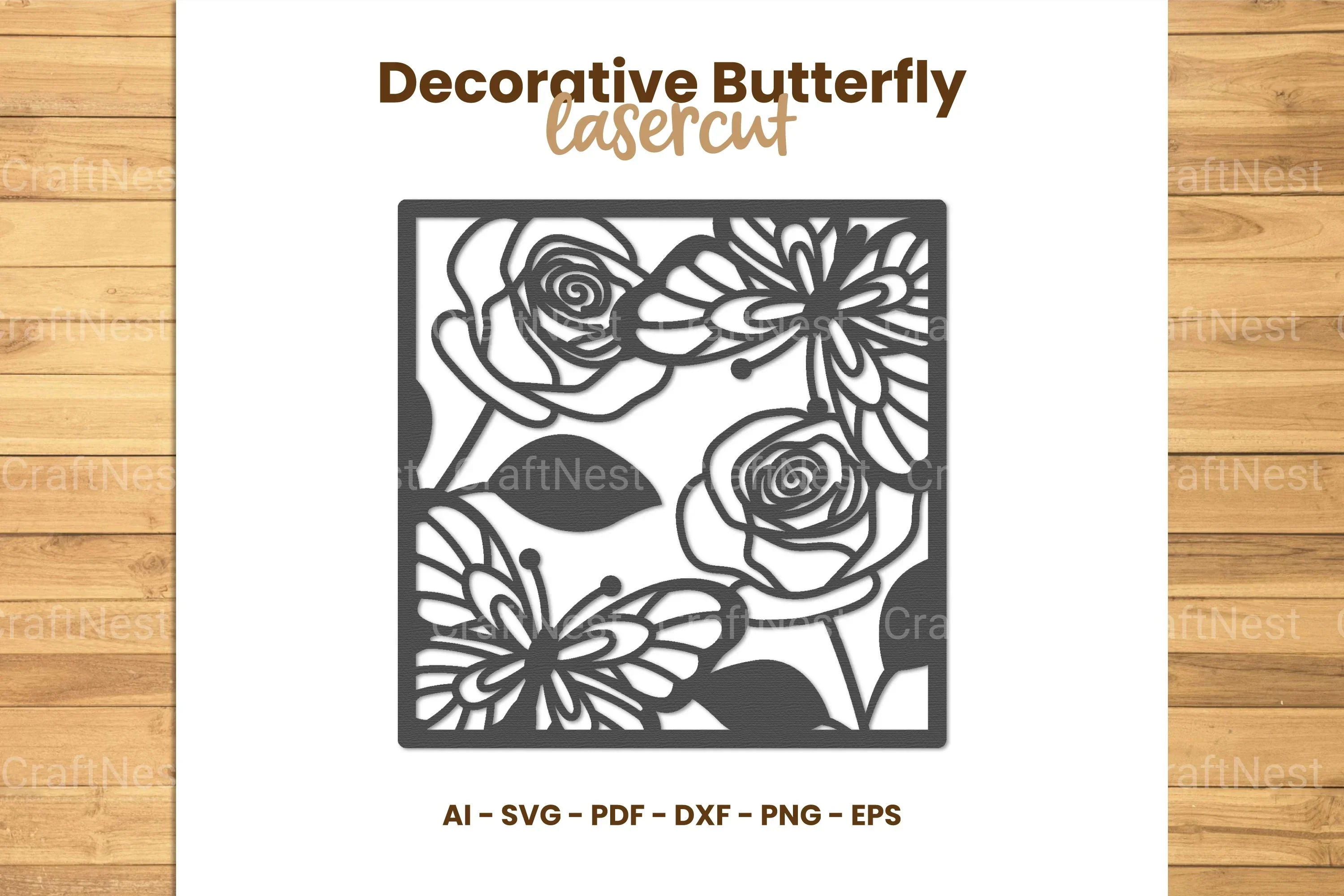 Decorative Butterfly Lasercut SVG Bundle